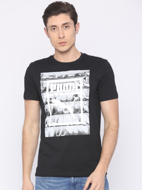 

Puma Men Black Printed T-shirt