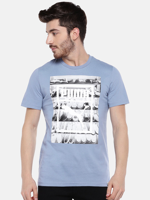 

Puma Men Blue Printed T-shirt