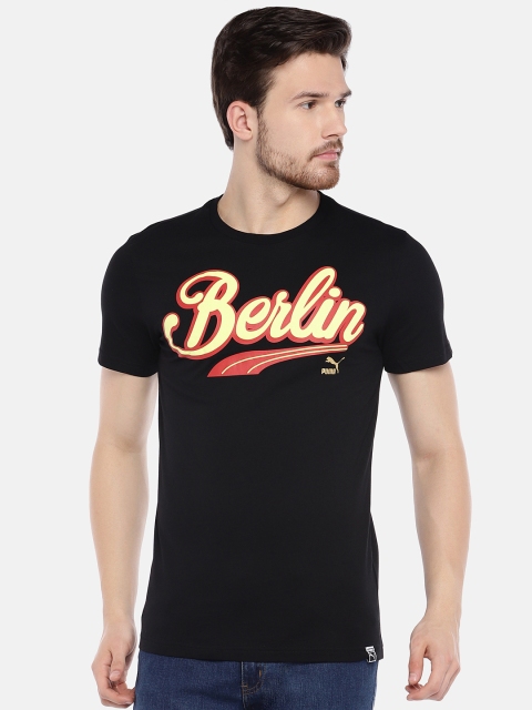 

Puma Men Black Slim Fit Printed T-Shirt
