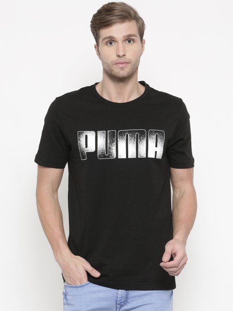 

Puma Black Printed Brand T-Shirt