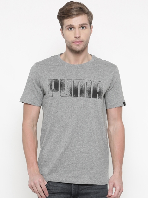 

Puma Men Grey Printed Brand T-shirt