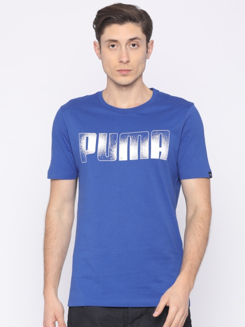 

Puma Men Blue Printed T-shirt