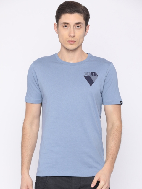 

Puma Men Blue Back Printed Graphic T-shirt