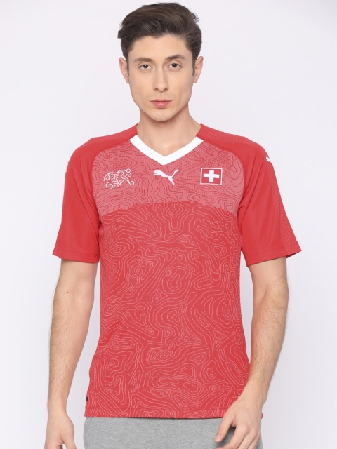 

Puma Men Red Printed SUISSE Home Replica T-shirt