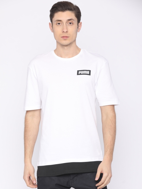 

Puma Men White Back Printed Relaxed Fit Rebel T-shirt