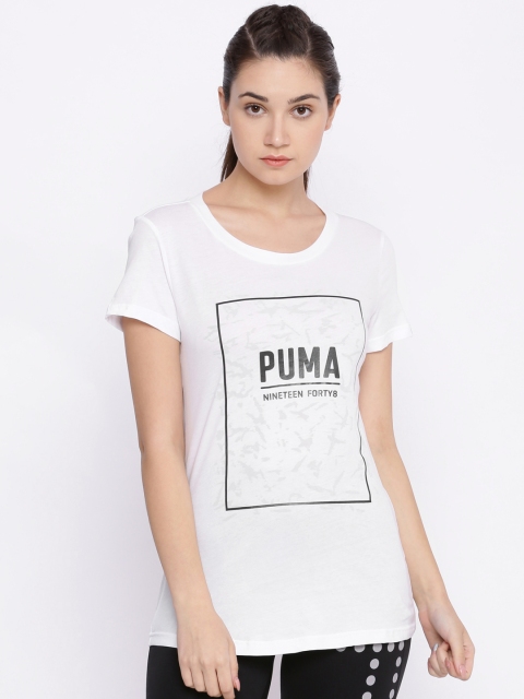 

Puma White Printed FUSION Graphic T-shirt