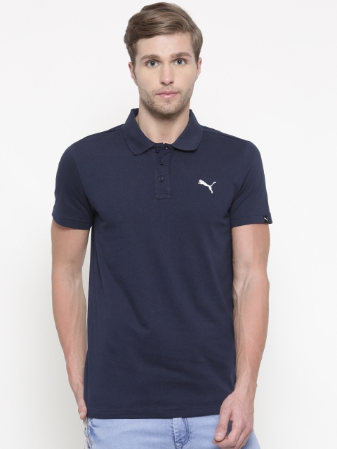 

Puma Navy Solid Jersey Slim Fit Polo T-shirt, Navy blue