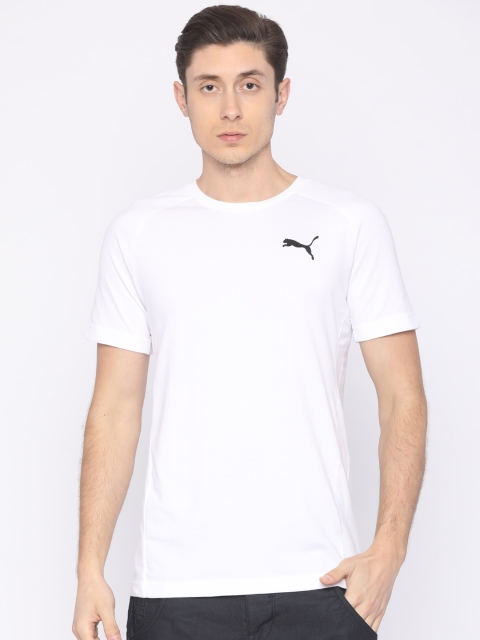

Puma White Evostripe Move Round Neck T-shirt
