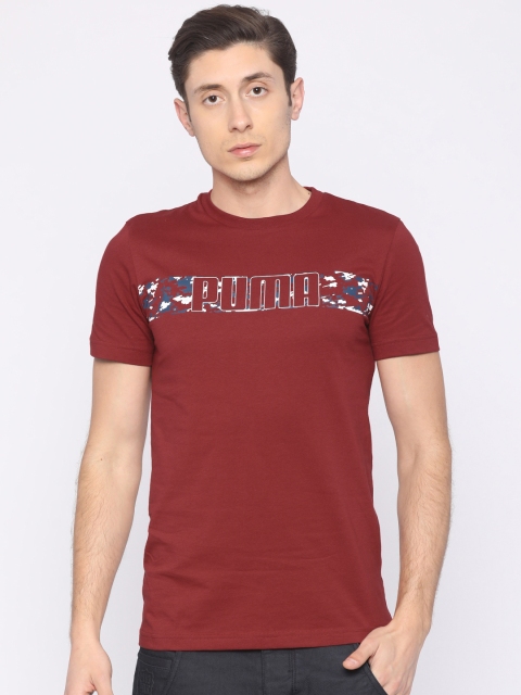 

Puma Maroon Active Hero Printed T-shirt