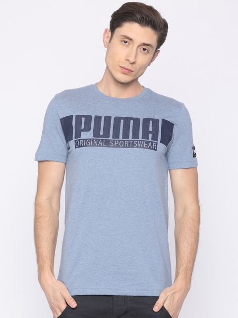 

Puma Men Blue Slim Fit Printed T-shirt