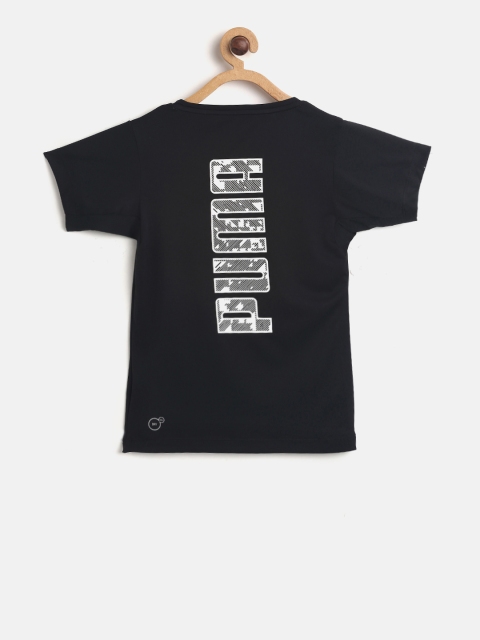 

Puma Girls Black Back Print Training Graphic Round Neck T-shirt