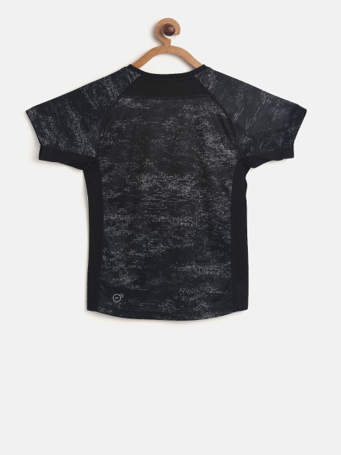 

Puma Boys Black Printed Gym AOP Round Neck T-shirt