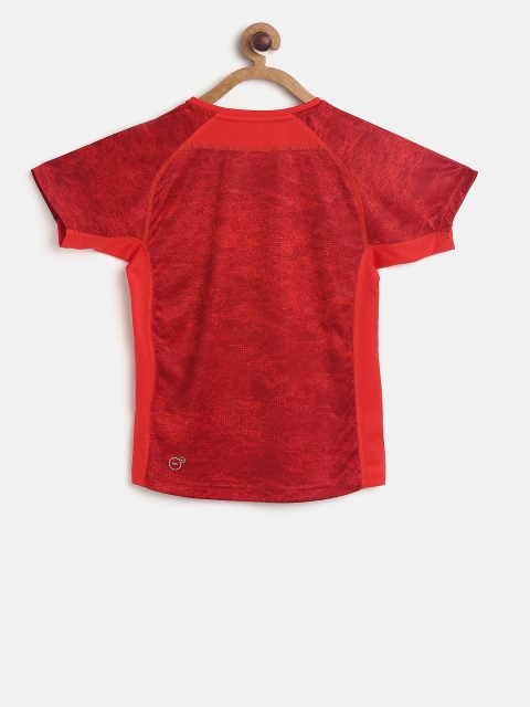 

Puma Boys Red Printed Gym AOP Round Neck T-shirt