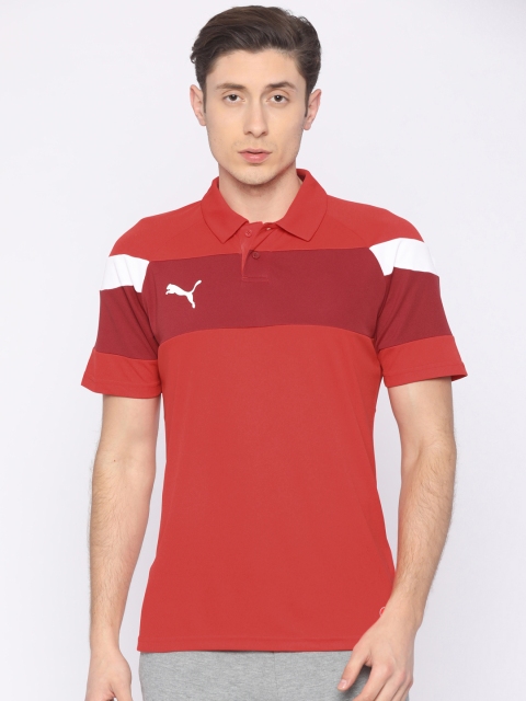 

Puma Men Red Solid Spirit II Polo T-shirt