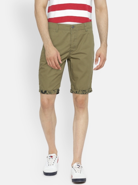 

Puma Men Olive Green Regular Fit Solid Chino Shorts