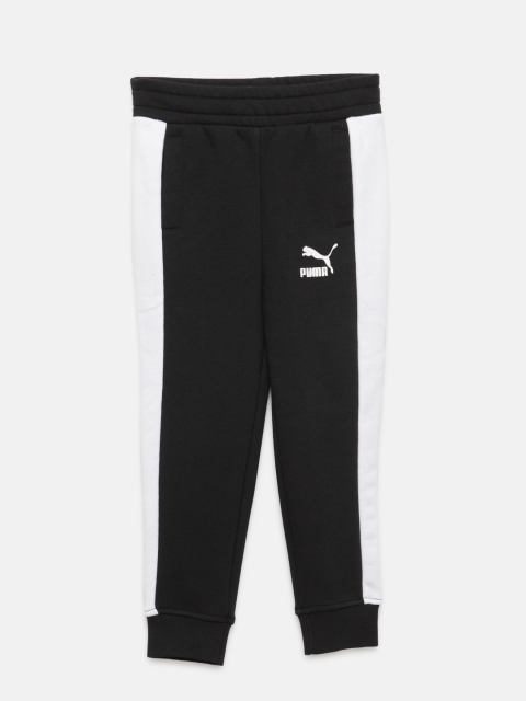 

Puma Boys Black & White Classic T7 Colourblocked Joggers