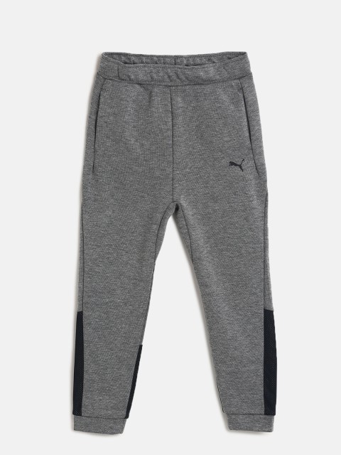 

Puma Boys Grey Solid Slim Fit TECH Joggers