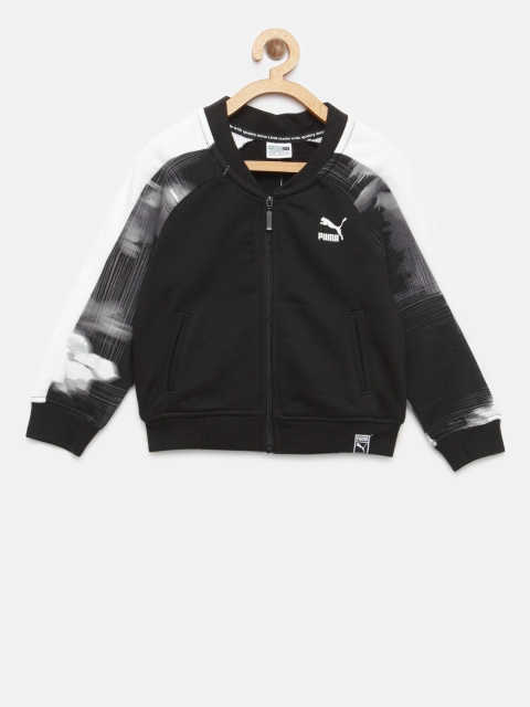 

Puma Girls Black Classics AOP FZ TR Sweatshirt