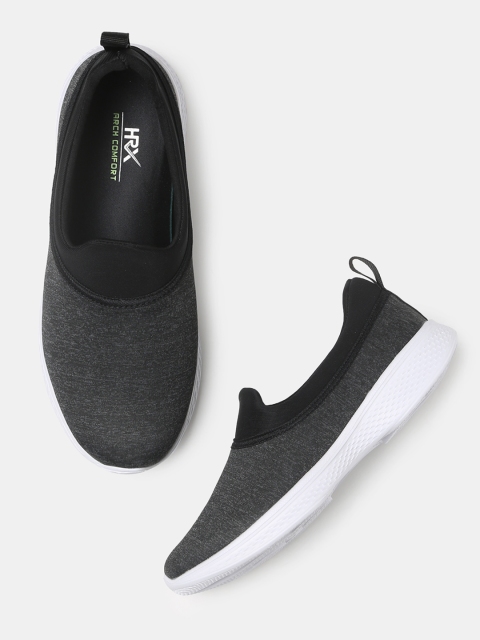 

HRX by Hrithik Roshan Women Black Slip-On Sneakers