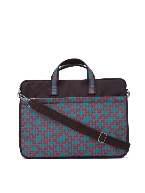 

Anekaant Women Brown & Pink Printed Laptop Bag