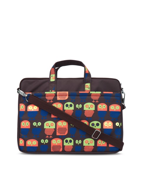 

Anekaant Women Brown & Multicoloured Printed Laptop Bag