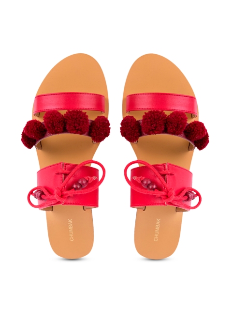 

Chumbak Women Red Comfort Sandals