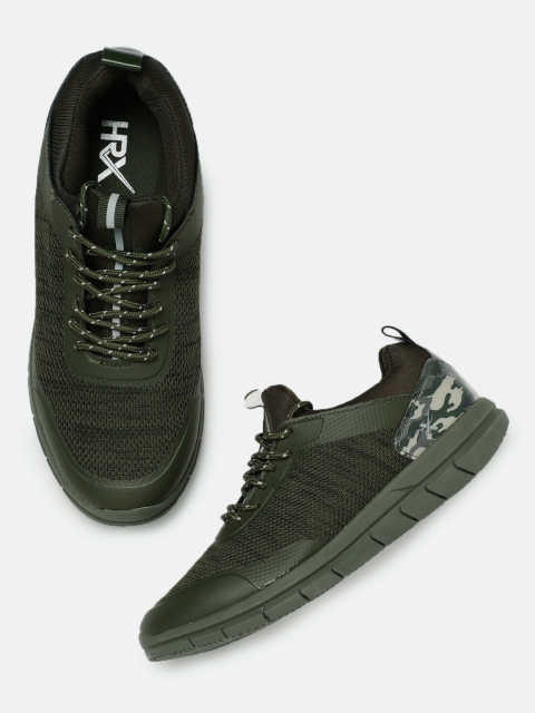 

HRX by Hrithik Roshan Men Knit Flex L1 Olive Green Sneakers