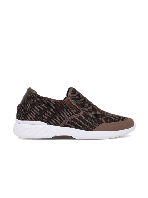 

ether Men Brown Slip-On Sneakers