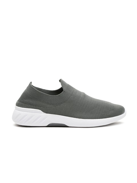

ether Men Grey Slip-On Sneakers