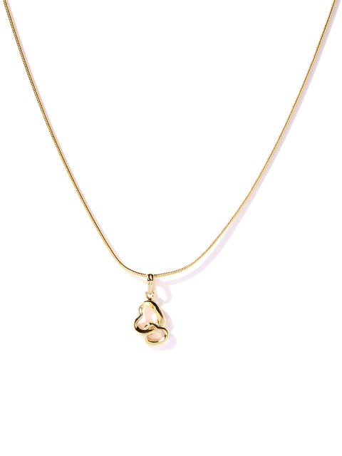 

Spargz Women Gold Toned Heart-Shaped Pendant with Chain