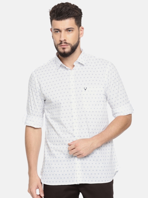 

Allen Solly Men White Sport Regular Fit Printed Casual Shirt
