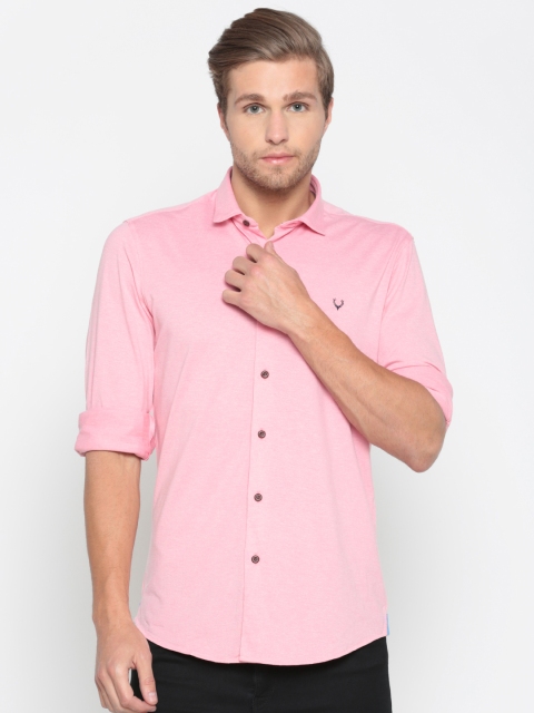 

Allen Solly Men Pink Slim Fit Solid Casual Shirt