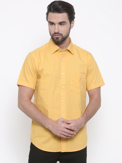 

ColorPlus Men Yellow Tailored Fit Solid Casual Shirt