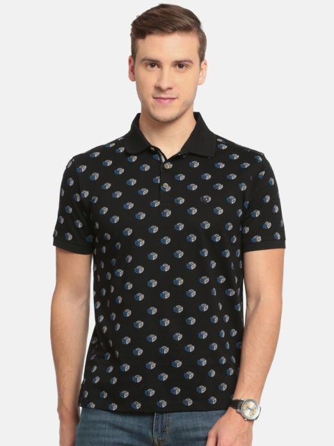 

Allen Solly Men Black Printed Polo T-shirt