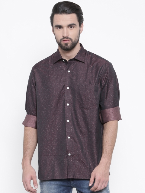 

ColorPlus Men Maroon Regular Fit Printed Casual Shirt