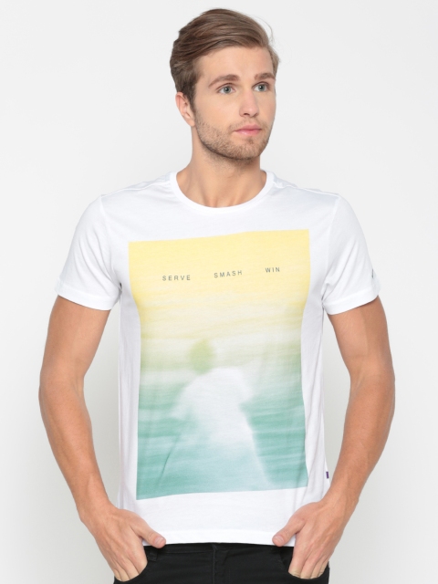 

Solly Sport Men White Printed Round Neck T-shirt