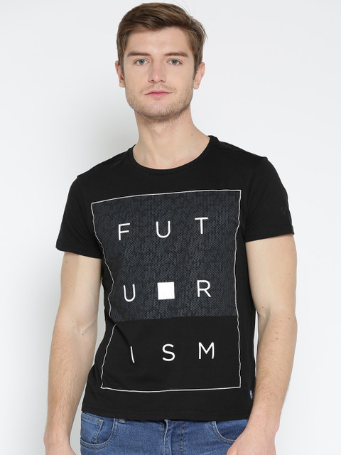 

Solly Sport Men Black Printed Round Neck T-shirt