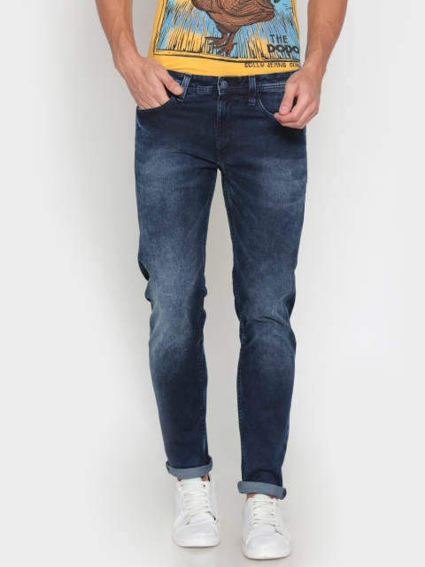

Solly Jeans Co. Men Blue Skinny Fit Mid-Rise Clean Look Stretchable Jeans