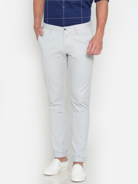 

Allen Solly Men Grey Smart Slim Fit Solid Chinos