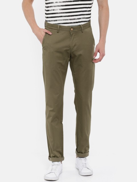 

Allen Solly Men Khaki Smart Slim Fit Solid Regular Trousers