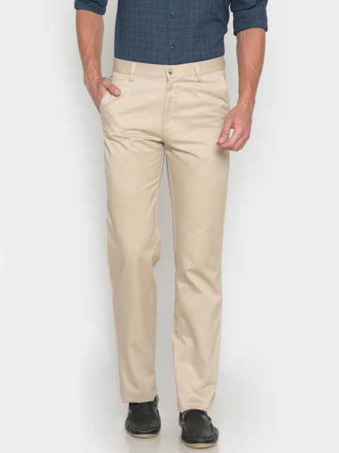 

Allen Solly Men Beige Comfort Straight Fit Solid Chinos