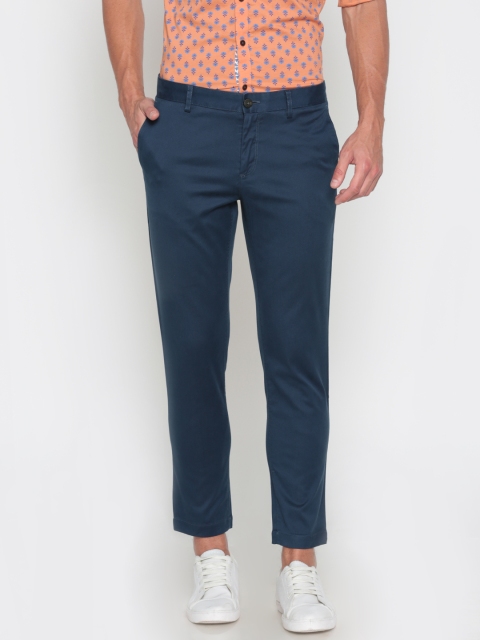

Solly Sport Men Navy Blue Slim Fit Solid Regular Trousers