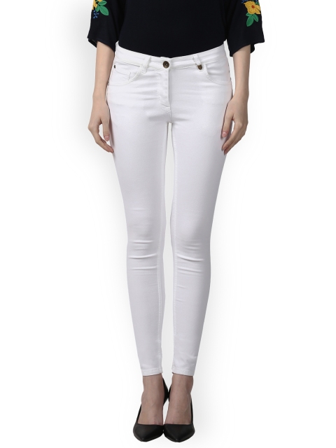 

Park Avenue Women White Super Skinny Fit Mid-Rise Clean Look Stretchable Jeans
