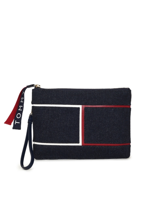

Tommy Hilfiger Blue Solid Clutch