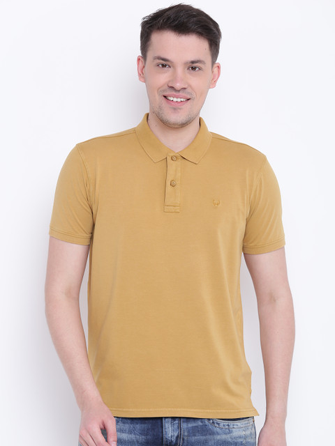 

Allen Solly Sport Men Mustard Yellow Solid Polo Collar T-shirt