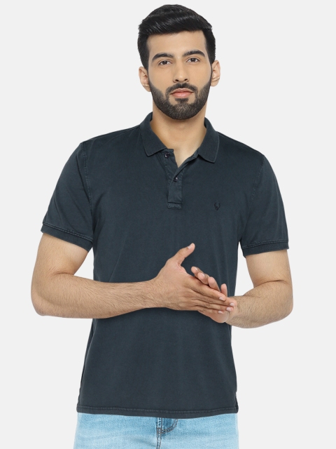 

Allen Solly Sport Men Navy Blue Solid Polo Collar T-shirt