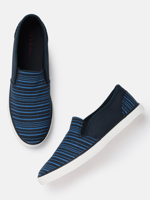 

Mast & Harbour Men Navy Blue Slip-On Sneakers