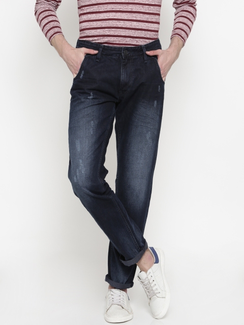 

Slub Men Blue Slim Fit Mid-Rise Mildly Distressed Jeans