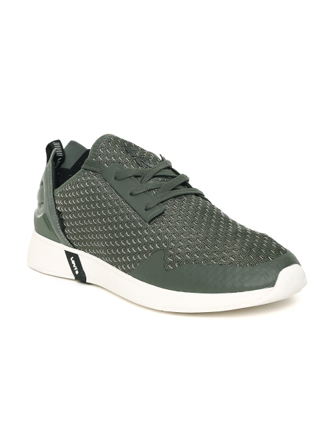 

Levis Men Olive Green Black Tab Runner Sneakers