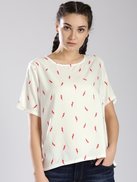 

Levis Women Off-White Printed Top